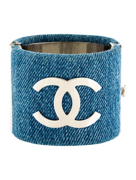 coco chanel denim cuff|Chanel cuff bracelet women.